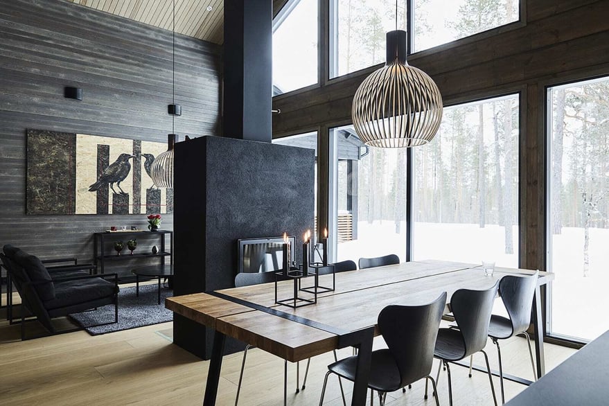 Modern Log Home