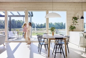 Modern Log Home