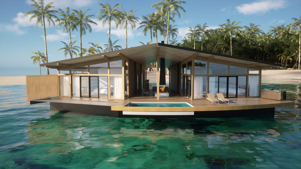 Floating Infrastructure Climate-Smart Building on Water: Honkarakenne & MEYER Floating ...