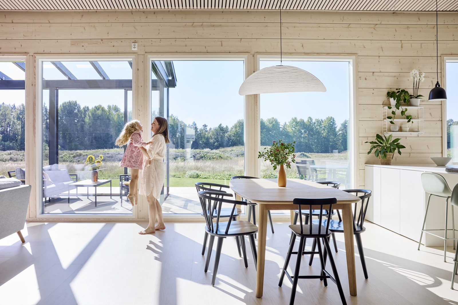 Modern Log Home